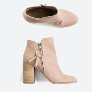 DV8 Resley Faux Suede Bootie, Size 9, Taupe - only worn 1-2 times!